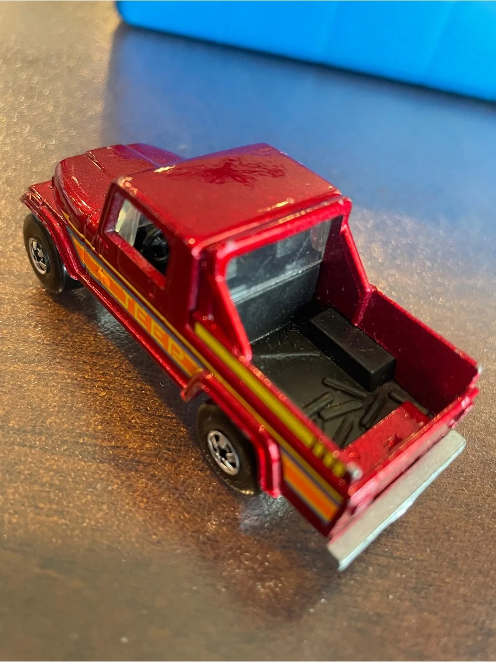 Vintage Hot Wheels 1982 Jeep Scrambler Metallic Red Truck Malaysia 2.75” Diecast